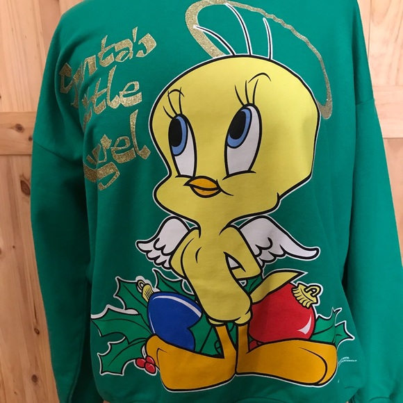 Vintage 90s Christmas Tweety Bird Santa’s little Angel NWT - Picture 15 of 15